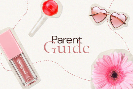 Parent guide to tween beauty products featuring Petal Pop Bloom Lip Oil